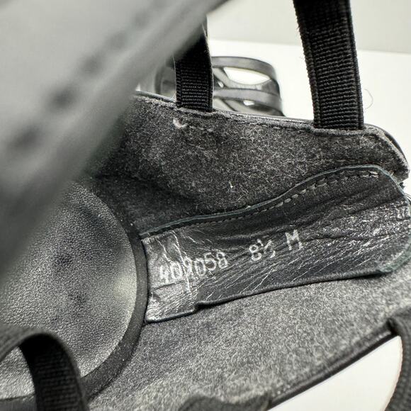 Stuart Weitzman Outing Black Leather Strappy Cage Studded Stiletto Heel Sandal - Picture 10 of 12